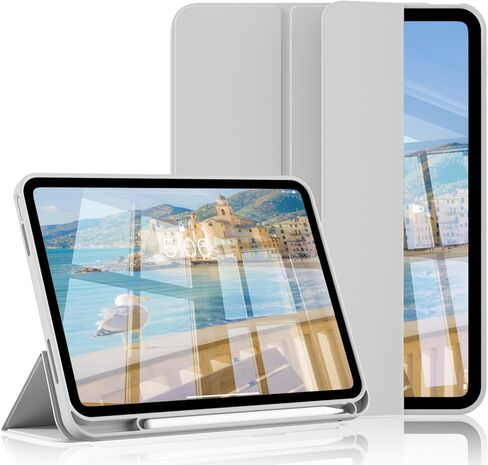 حافظة لجهاز iPad (A16) الجيل الحادي عشر مقاس 11 بوصة 2025، حافظة لجهاز iPad الجيل العاشر مقاس 10.9 بوصة 2022 مع حامل أقلام، غطاء حماية نحيف بحامل ثلاثي الطي ذكي، تنبيه/غفو تلقائي، بيج in Kuwait