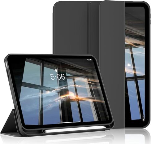 حافظة لجهاز iPad (A16) الجيل الحادي عشر مقاس 11 بوصة 2025، حافظة لجهاز iPad الجيل العاشر مقاس 10.9 بوصة 2022 مع حامل أقلام، غطاء حماية نحيف بحامل ثلاثي الطي ذكي، تنبيه/غفو تلقائي، بيج in Kuwait