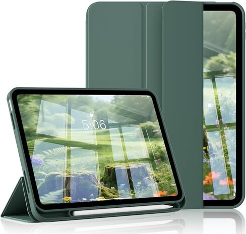 حافظة لجهاز iPad (A16) الجيل الحادي عشر مقاس 11 بوصة 2025، حافظة لجهاز iPad الجيل العاشر مقاس 10.9 بوصة 2022 مع حامل أقلام، غطاء حماية نحيف بحامل ثلاثي الطي ذكي، تنبيه/غفو تلقائي، بيج in Kuwait