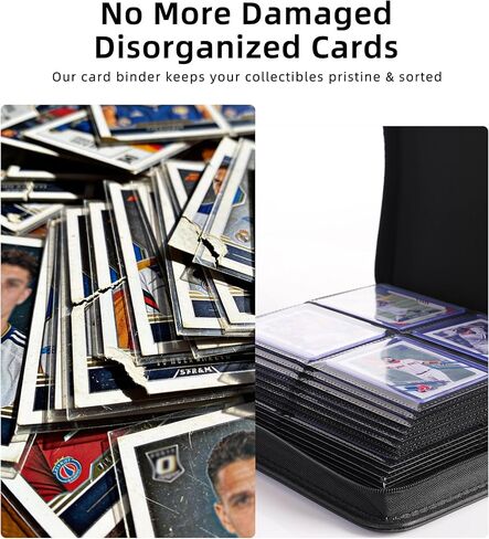 Top Loaders Binder ، يحمل 288 لوادر أفضل ، تصميم صفحات جانبية متوافقة مع 3 "× 4" أحمال البطاقة 35pt ، كرة القدم القابلة للتحصيل ، ألبومات بطاقة تداول البيسبول in Kuwait