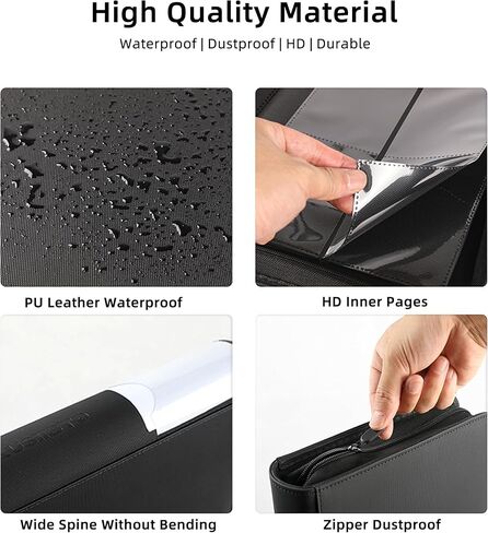Top Loaders Binder ، يحمل 288 لوادر أفضل ، تصميم صفحات جانبية متوافقة مع 3 "× 4" أحمال البطاقة 35pt ، كرة القدم القابلة للتحصيل ، ألبومات بطاقة تداول البيسبول in Kuwait