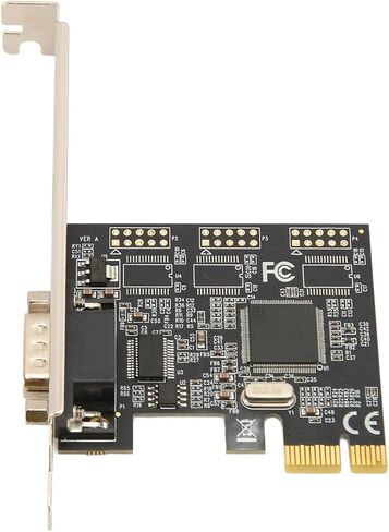 aqxreight PCIe X1 RS232 Serial Adapter Card Single Port PCI Express to RS232 Converter Adapter for for for DOS and PCIe Transmission Bandwidth Can Supports X1 to in Saudi Arabia