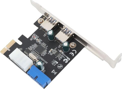 aqxreight USB3 0 Expansion Card 2 Port 19 Pin 4P PCIE to USB3 0 Expansion Card Controller Adapter You Data 5GB S 2 This and 3 Speed 3 USB Attain 0 in Saudi Arabia