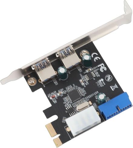 aqxreight USB3 0 Expansion Card 2 Port 19 Pin 4P PCIE to USB3 0 Expansion Card Controller Adapter You Data 5GB S 2 This and 3 Speed 3 USB Attain 0 in Saudi Arabia