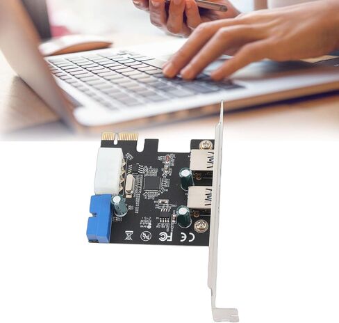 aqxreight USB3 0 Expansion Card 2 Port 19 Pin 4P PCIE to USB3 0 Expansion Card Controller Adapter You Data 5GB S 2 This and 3 Speed 3 USB Attain 0 in Saudi Arabia