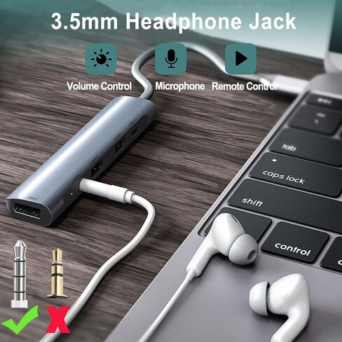 موزع USB C من Denash، محول USB متعدد المنافذ للشحن السريع بسرعة 5 جيجابت في الثانية 5 في 1 للمكتب والسفر للعمل، Denashvugi6qon8y in Kuwait