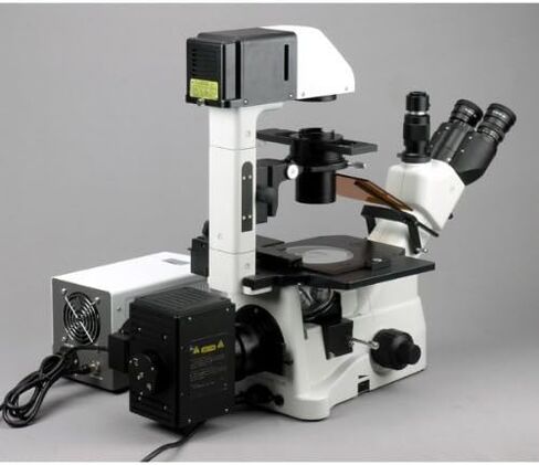 AmScope 40X-1500X تباين الطور المقلوب + مجهر مضان مع كاميرا منخفضة الإضاءة للغاية بدقة 6 ميجابكسل in Kuwait