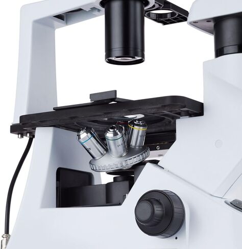 AmScope 40-1000X مجهر بيولوجي مقلوب مصحح الطور متباين الطور مع إضاءة 30 وات in Kuwait