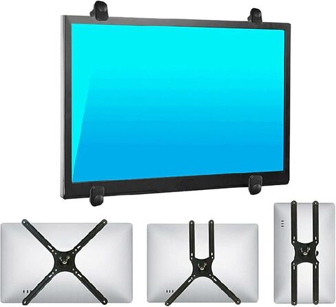 TV Stand Level 3, Heavy-Duty Tempered Glass Base, Monitor Arm Suitable for 24-32 Inch Unperforated LCD Computer Sns in Saudi Arabia