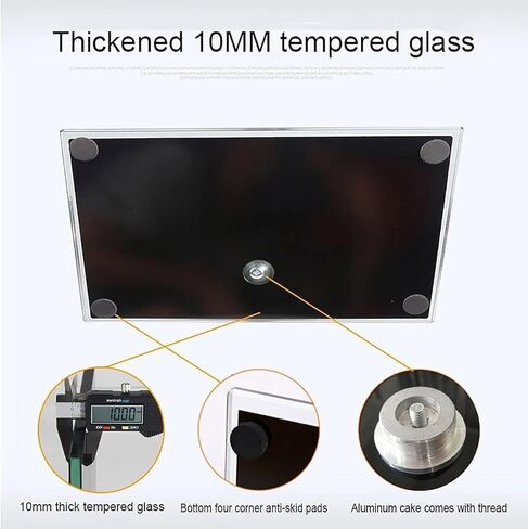 TV Stand Level 3, Heavy-Duty Tempered Glass Base, Monitor Arm Suitable for 24-32 Inch Unperforated LCD Computer Sns in Saudi Arabia
