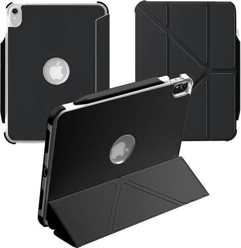 حافظة لجهاز iPad (A16) الجيل الحادي عشر 11 بوصة 2025، حافظة iPad الجيل العاشر 10.9 بوصة 2022 مع حامل قلم رصاص، غطاء حامل واقٍ مغناطيسي قابل للطي 3+Y (أسود) in Saudi Arabia