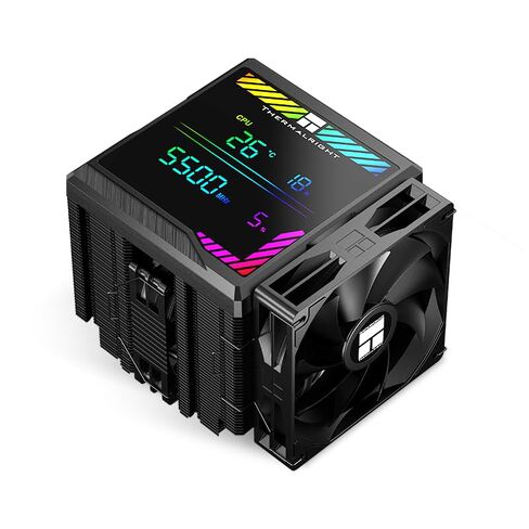 مبرد هواء Peerless Assassin 140 Digital Black CPU، غطاء علوي للشاشة الرقمية، 6 أنابيب حرارية لتبريد وحدة المعالجة المركزية للكمبيوتر، لـ AM4/AM5، Intel LGA1700/1851/1150/1151/2011/1200، مبرد الكمبيوتر الشخصي - أسود in Kuwait