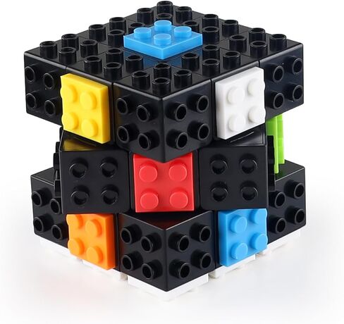 مكعب السرعة 3x3 بناء على المكعب السحري مكعبات صغيرة لغز ولعبة الطوب في 1 للأطفال والكبار هدية متوافقة مع ليغو، أسود in Saudi Arabia