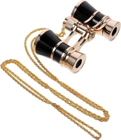 Mini Binoculars for Women with Chain, High Definition Portable Binocular Glasses, Compact Outdoor Concert Telescope in Black in Saudi Arabia
