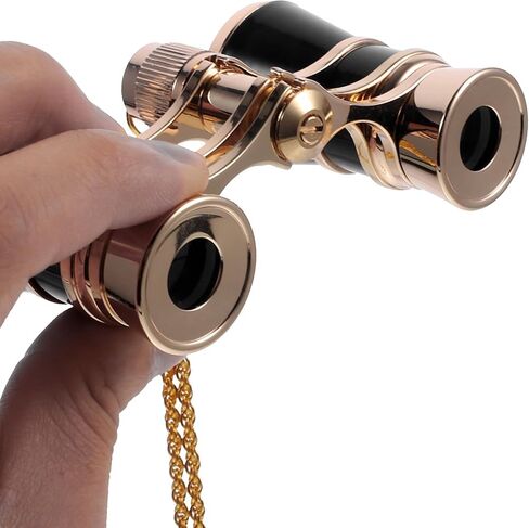 Mini Binoculars for Women with Chain, High Definition Portable Binocular Glasses, Compact Outdoor Concert Telescope in Black in Saudi Arabia