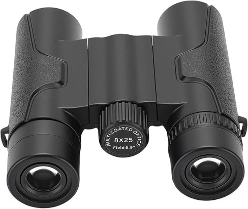 SUNGOOYUE Compact Binoculars, 8x25 Folding Binoculars for Adults Kids with Up Eyecups, Multi Layer Broadband Green Blue Coating, for Bird Watching Hiking Travel Concerts Sports in Saudi Arabia