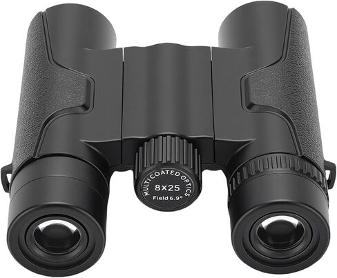 SUNGOOYUE Compact Binoculars, 8x25 Folding Binoculars for Adults Kids with Up Eyecups, Multi Layer Broadband Green Blue Coating, for Bird Watching Hiking Travel Concerts Sports in Saudi Arabia