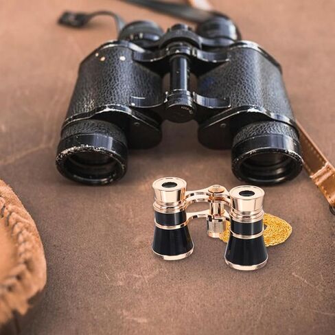 Artibetter 3x25 Metal Opera Glasses Night Vision Binoculars with Chain Compact Wide-Angle Mini Telescope for Adults Theater Concert Bird Watching Black in Saudi Arabia