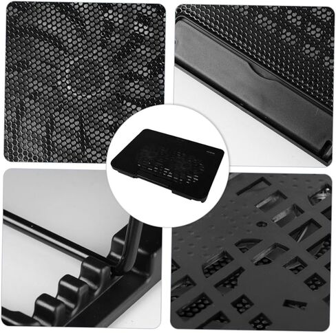 NUOBESTY قاعدة تبريد للكمبيوتر المحمول بمراوح USB مزدوجة ومبرد محمول للكمبيوتر المحمول لتبديد الحرارة بكفاءة للألعاب ومحطات العمل باللون الأسود in Saudi Arabia