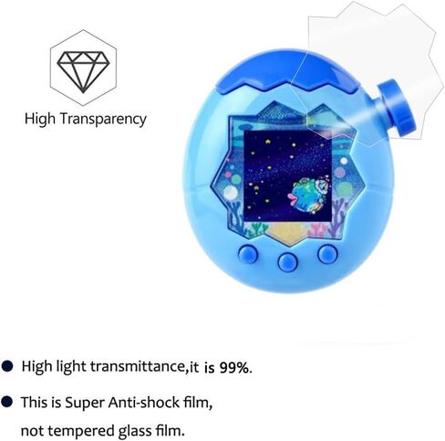6 Pack Compatible with Tamagotchi Paradise Screen Protector Film Screen Protectors Foils Screen Cover Crystal Clear HD Anti-Scratch Anti-Fingerprint in Saudi Arabia