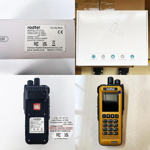Radtel RT‑817A 18W جهاز اتصال لاسلكي ثنائي النطاق عالي الطاقة، AM/FM/VHF/UHF، 1024CH، NOAA، DTMF & VOX، شحن سريع من النوع C، راديو طويل المدى ثنائي الاتجاه للتخييم والمشي لمسافات طويلة والصيد وصيد الأسماك والبناء in Saudi Arabia
