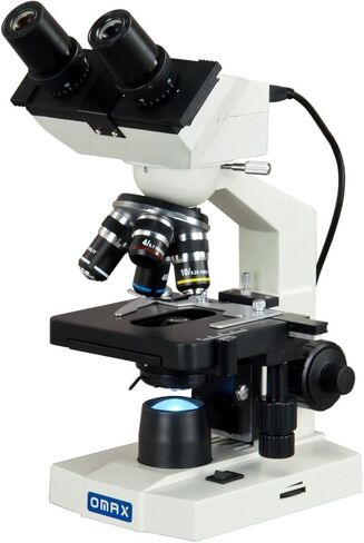 OMAX 40X-2500X Built-in 1.3MP Digital Binocular Compound LED Microscope with Case+Slides+Lens Paper in Saudi Arabia