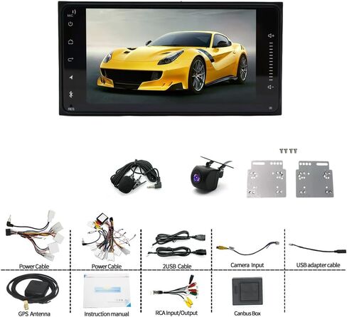 2+64G Android 15 Car Stereo Upgrade Radio for Toyota Scion xD 2008-2014 Support JBL,7" Touchscreen Car Radio Head Unit with Wireless Carplay Android Auto GPS WiFi Bluetooth RDS SWC Mic Backup Camera in Saudi Arabia