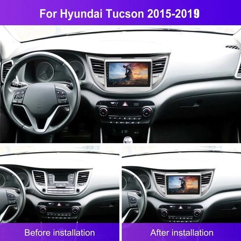 Android 15 Car Radio for 2015-2019 Hyundai Tucson with Wireless Carplay and Android Auto, 2+64GB 9 Inch Touch Screen Upgrade for Tucson in-Dash Navigation GPS Unit, WiFi, BT, HiFi, SWC, Backup Cam in Saudi Arabia