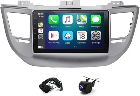 Android 15 Car Radio for 2015-2019 Hyundai Tucson with Wireless Carplay and Android Auto, 2+64GB 9 Inch Touch Screen Upgrade for Tucson in-Dash Navigation GPS Unit, WiFi, BT, HiFi, SWC, Backup Cam in Saudi Arabia