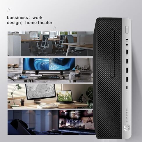 كمبيوتر مكتبي HP Elitedesk 800 G3 SFF، سطح مكتب i7 مجدد، أجهزة كمبيوتر Win 11 Business، 32G DDR4، 1 تيرابايت NVMe M.2 SSD، DVDRW، DP، HDMI، AX210 Wi-Fi 6 BT مدمج، لوحة مفاتيح وماوس لاسلكي (متجدد) in Kuwait