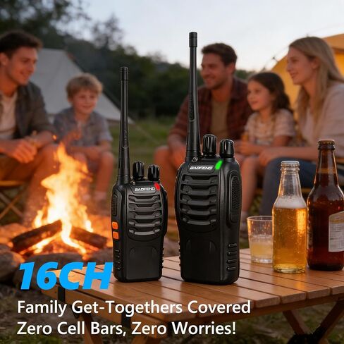 Baofeng BF-888S Walkie Talkies 6 Pack Long Range Two-Way Radios for Adults VOX 16 Channel UHF with Earpieces Li-ion Battery Flashlight FCC Certified for Camping Hiking Construction Kids Walkie-Talkie in Saudi Arabia