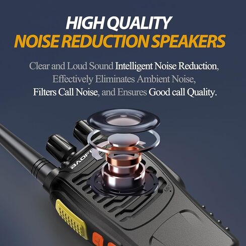 Baofeng BF-888S Walkie Talkies 6 Pack Long Range Two-Way Radios for Adults VOX 16 Channel UHF with Earpieces Li-ion Battery Flashlight FCC Certified for Camping Hiking Construction Kids Walkie-Talkie in Saudi Arabia