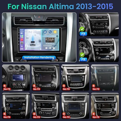 راديو سيارة 4Core 64G ROM لسيارة Nissan Altima 2013-2015: Android 13 ترقية 10 بوصة Carplay/Android Auto Stereo مع شاشة لمس 1280 * 800 IPS بلوتوث GPS للملاحة FM 5G WiFi كاميرا احتياطية رئيس وحدة in Kuwait