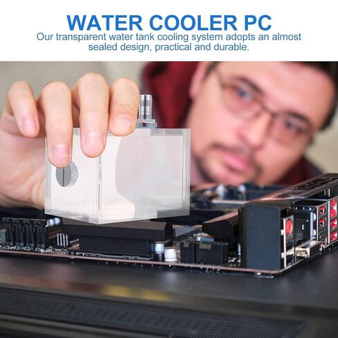 Computer CPU Liquid Cooler Reservoir Tank Water Cooling System High Transparency Acrylic Cooling Accessory for Efficient Heat Dissipation in Saudi Arabia