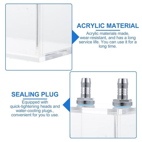 Computer CPU Liquid Cooler Reservoir Tank Water Cooling System High Transparency Acrylic Cooling Accessory for Efficient Heat Dissipation in Saudi Arabia
