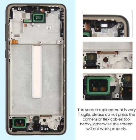 for Samsung Galaxy A33 5G Screen Replacement for Samsung A33 5G A336 LCD Display SM-A336E SM-A336B Touch Screen Digitizer Glass Assembly with Repair Kits (Black with Frame,Without Fingerprint) in Saudi Arabia