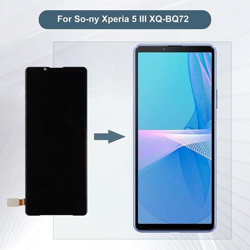 Replacement TFT Display Touch Screen Digitizer Assembly Compatible with Sony Xperia 5 III XQ-BQ72 6.1 with Tools（Black） in Saudi Arabia