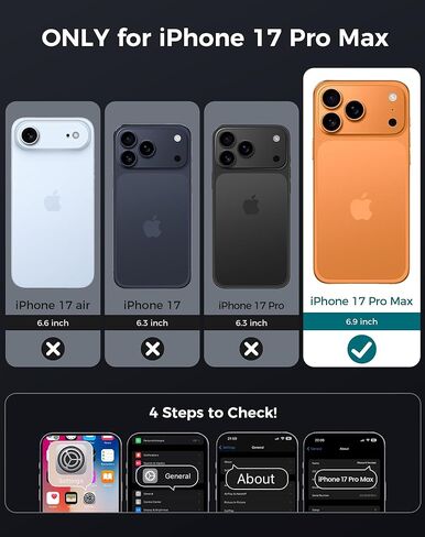 Goton 4in1 for iPhone 17 Pro Max Case with Belt Clip Holster, Privacy Tempered Glass Screen Protector & Camera Lens Protector, Compatible with MagSafe, Heavy Duty, Shockproof Phone Cover in Saudi Arabia