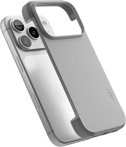 MOFT MOVAS Frame Case for iPhone 17 Pro Max, 0.75mm (0.03 in) Ultra-Thin, Soft-Touch Vegan Leather, TPU Corner Protection, MagSafe Compatible（Misty Cove + Cement） in Saudi Arabia