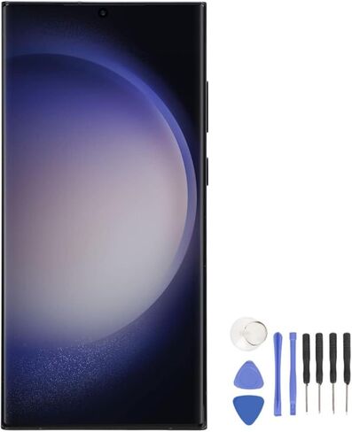 استبدال شاشة SM S918U لـ S23 Ultra 5G، 6. مجموعة شاشة LCD تعمل باللمس لـ S23 Ultra 5G S918A S918W، مع إطار، بصمة الإصبع، الولايات المتحدة in Kuwait