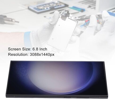 استبدال شاشة SM S918U لـ S23 Ultra 5G، 6. مجموعة شاشة LCD تعمل باللمس لـ S23 Ultra 5G S918A S918W، مع إطار، بصمة الإصبع، الولايات المتحدة in Kuwait