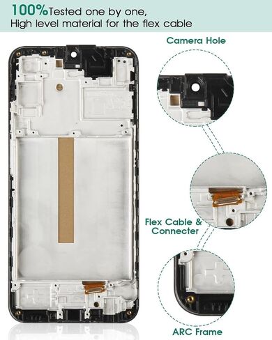 Incell for Samsung A25 5G LCD Display for Samsung Galaxy A25 Screen Replacement for Samsung SM-A256E SM-SM-A256B SM-A256U Touch Screen Digitizer Assembly Repair Kits with Frame (Black) in Saudi Arabia