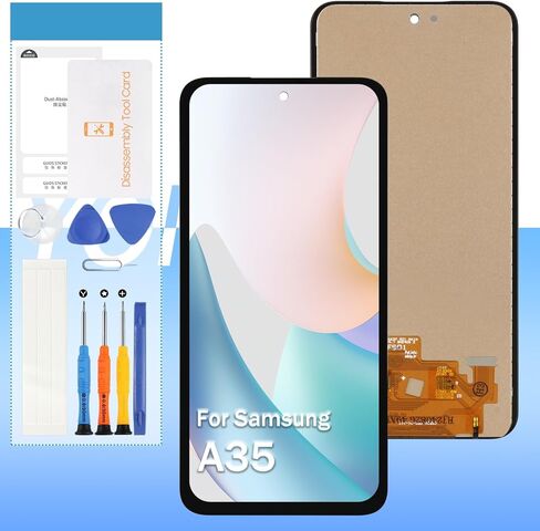استبدال الشاشة لهاتف Samsung Galaxy A35 SM-A356U A356U1 A356B A356E 6.6 بوصة شاشة LCD تعمل باللمس محول رقمي كامل (Incell، وليس بصمة الإصبع) in Saudi Arabia
