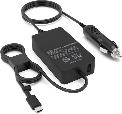 100W Laptop Car Charger USB C Compatible with Dell Latitude 5420 3520 5520 5510 7320 7520 7420 5430 5440 5540 5450,for Dell Pro 14 Plus 13 16 PB14250 PB13250 DB14250 PA16250 DB06250 PC16250 in Saudi Arabia