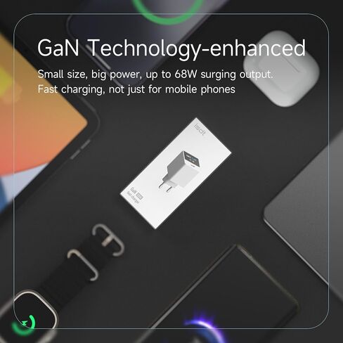 شاحن ISDT USB C، شاحن ISDT 68W GAN، متوافق مع MacBook Pro/Air، IPA in Saudi Arabia