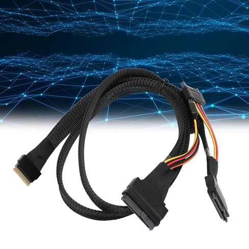 كابل NVMe SSD مقاس 80 سم، معدل نقل بيانات 24 جيجابت في الثانية للوحة SSD الرئيسية، تصميم التوصيل والتشغيل مع مادة آمنة عالية الجودة، مناسب لـ NVME SFF-8654 in Saudi Arabia