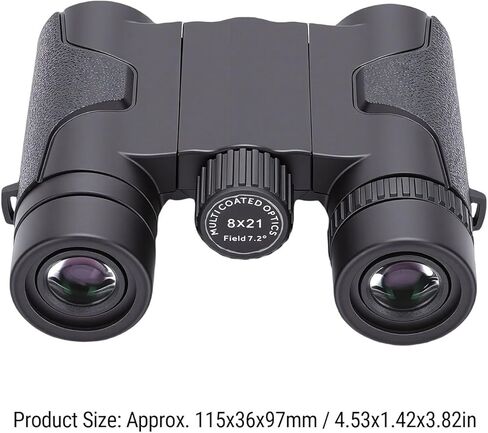 Drfeify 8x21 Folding Pocket Binoculars, Compact and High Powered with Neck Strap for Bird Watching Concerts Hiking Travel in Saudi Arabia