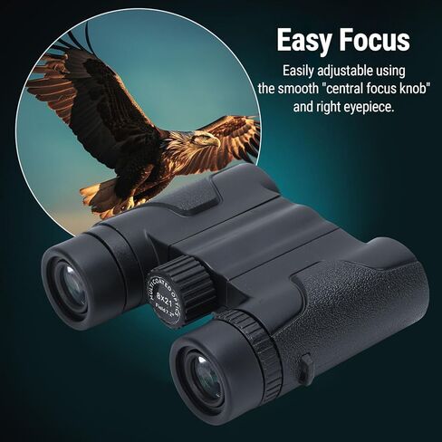 Drfeify 8x21 Folding Pocket Binoculars, Compact and High Powered with Neck Strap for Bird Watching Concerts Hiking Travel in Saudi Arabia