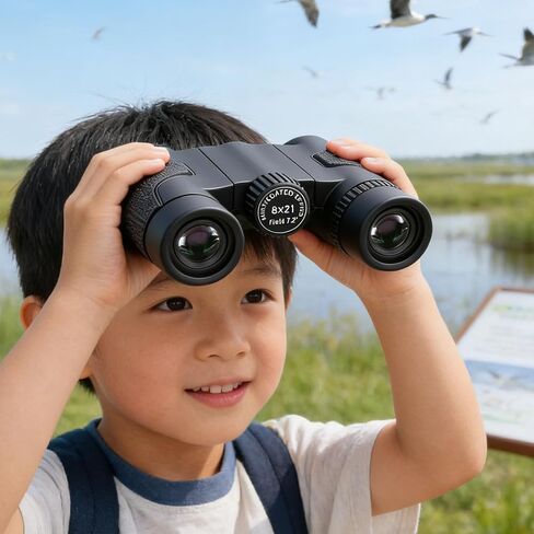 Drfeify 8x21 Folding Pocket Binoculars, Compact and High Powered with Neck Strap for Bird Watching Concerts Hiking Travel in Saudi Arabia