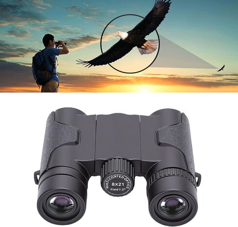 Drfeify 8x21 Folding Pocket Binoculars, Compact and High Powered with Neck Strap for Bird Watching Concerts Hiking Travel in Saudi Arabia